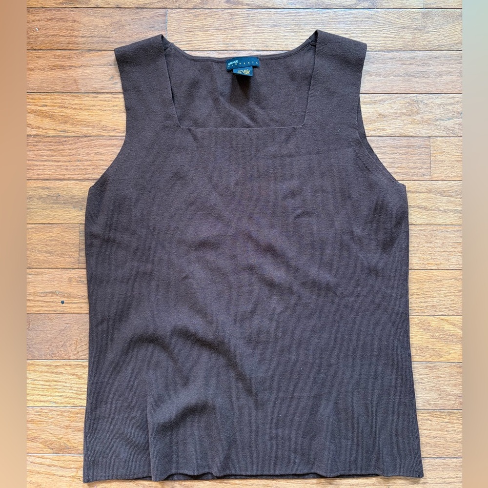 Grace Elements Brown Square-Neck Tank Top